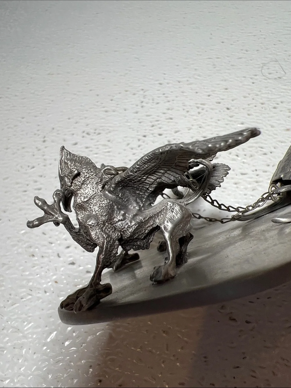 Vintage Partma Pewter 1987 Viking Sleigh Figurine - PP821 Rare